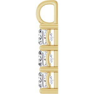 10K Yellow Gold 6x6 mm Square Pendant Mounting – image 5