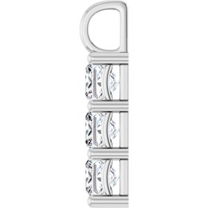 14K White Gold 6x6 mm Square Pendant Mounting – image 5