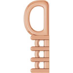10K Rose Gold 3.5x1.75 mm Straight Baguette Pendant Mounting – image 6