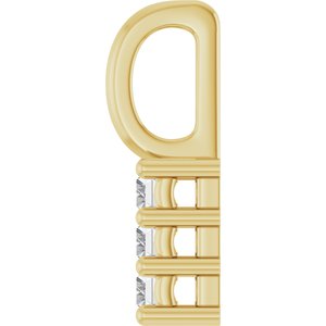 18K Yellow Gold 3.5x1.75 mm Straight Baguette Pendant Mounting – image 5