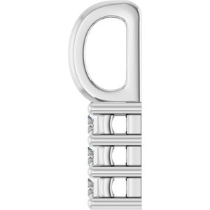 Sterling Silver 3.5x1.75 mm Straight Baguette Pendant Mounting – image 5