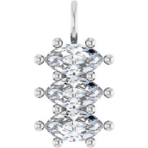 Continuum Sterling Silver 10.5x5.5 mm Marquise Pendant Mounting