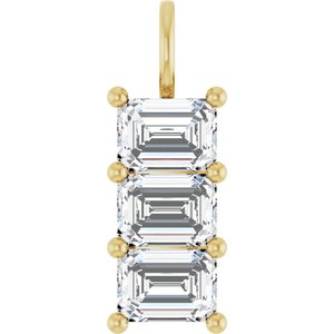 14K Yellow Gold 7.5x5.5 mm Emerald Pendant Mounting