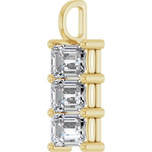 18K Yellow Gold 7.5x5.5 mm Emerald Pendant Mounting – image 3