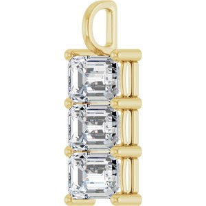 18K Yellow Gold 10x7 mm Emerald Pendant Mounting – image 3