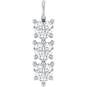 Continuum Sterling Silver 8x8 mm Heart Pendant Mounting