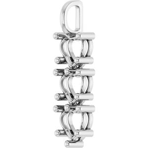 Sterling Silver 8x8 mm Heart Pendant Mounting – image 4