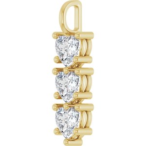 18K Yellow Gold 8x8 mm Heart Pendant Mounting – image 3