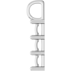 10K White Gold 5x5 mm Square Pendant Mounting – image 6