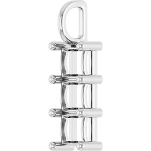 18K White Gold 5x5 mm Square Pendant Mounting – image 4