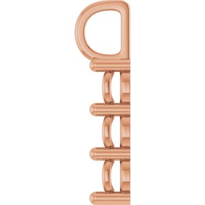 10K Rose Gold 6.5x4.5 mm Elongated Cushion Pendant Mounting – image 6