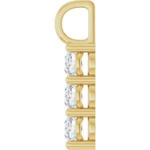 14K Yellow Gold 6.5x4.5 mm Elongated Cushion Pendant Mounting – image 5