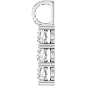 18K White Gold 6.5x4.5 mm Elongated Cushion Pendant Mounting – image 5