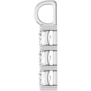 Continuum Sterling Silver 7x5 mm Emerald Pendant Mounting – image 5
