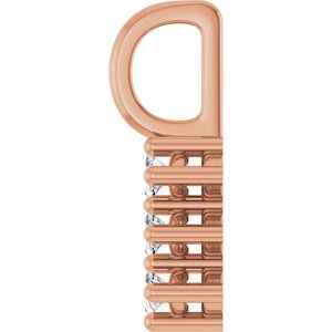14K Rose Gold 5x2.5 mm Marquise Pendant Mounting – image 5