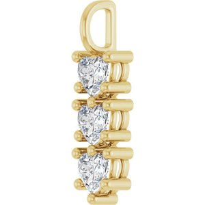 10K Yellow Gold 5.5x5.5 mm Heart Pendant Mounting – image 3