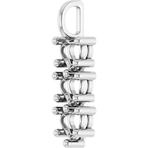 Platinum 5.5x5.5 mm Heart Pendant Mounting – image 4