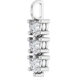 14K X1 White Gold 5.5x5.5 mm Heart Pendant Mounting – image 3