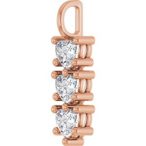 14K Rose Gold 5.5x5.5 mm Heart Pendant Mounting – image 3