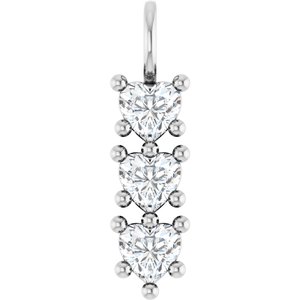 Sterling Silver 5.5x5.5 mm Heart Pendant Mounting