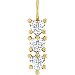 10K Yellow Gold 5.5x5.5 mm Heart Pendant Mounting
