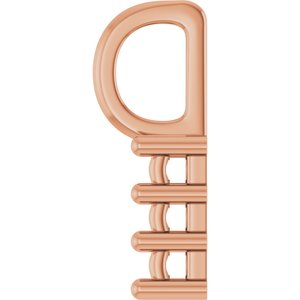 10K Rose Gold 4.5x2 mm Straight Baguette Pendant Mounting – image 6
