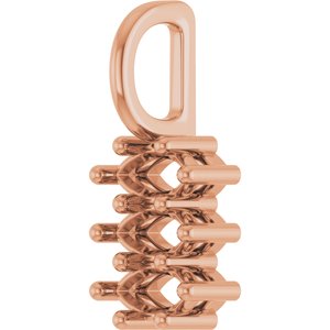 10K Rose Gold 5x2.5 mm Marquise Pendant Mounting – image 4