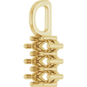 14K Yellow Gold 5x2.5 mm Marquise Pendant Mounting – image 4