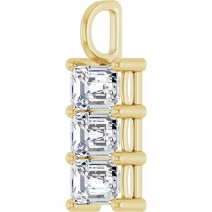 18K Yellow Gold 7x5 mm Emerald Pendant Mounting – image 3