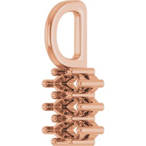 10K Rose Gold 4x2 mm Marquise Pendant Mounting – image 4