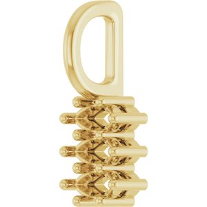10K Yellow Gold 4x2 mm Marquise Pendant Mounting – image 4