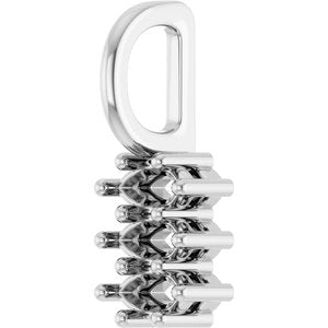 14K White Gold 4x2 mm Marquise Pendant Mounting – image 4
