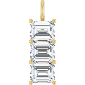 14K Yellow Gold 11x9 mm Emerald Pendant Mounting