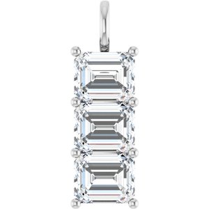 Sterling Silver 11x9 mm Emerald Pendant Mounting