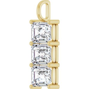 14K Yellow Gold 11x9 mm Emerald Pendant Mounting – image 3