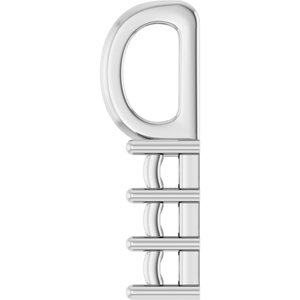 Platinum 3x2 mm Straight Baguette Pendant Mounting – image 6