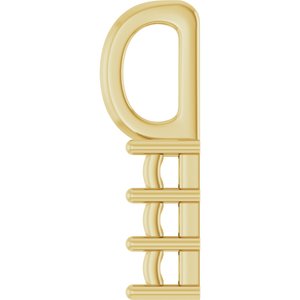 10K Yellow Gold 3x2 mm Straight Baguette Pendant Mounting – image 6