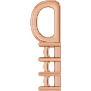 14K Rose Gold 3x2 mm Straight Baguette Pendant Mounting – image 6