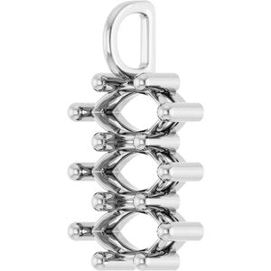10K White Gold 9.5x5 mm Marquise Pendant Mounting – image 4