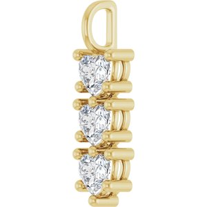 10K Yellow Gold 6x6 mm Heart Pendant Mounting – image 3