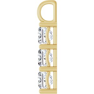14K Yellow Gold 7.5x7.5 mm Square Pendant Mounting – image 5