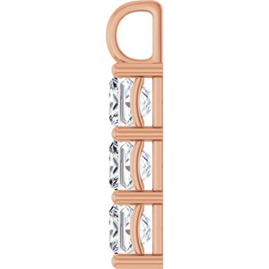 14K Rose Gold 7.5x7.5 mm Square Pendant Mounting – image 5