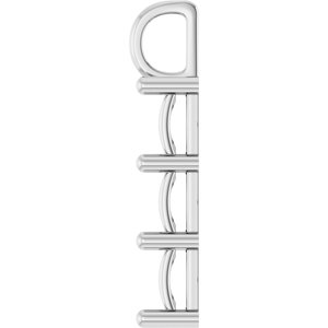 14K White Gold 7.5x7.5 mm Square Pendant Mounting – image 6