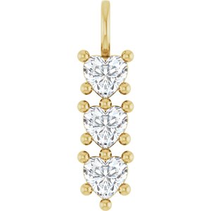 18K Yellow Gold 6x6 mm Heart Pendant Mounting