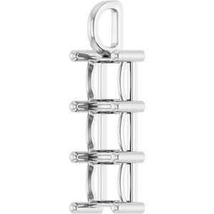 18K White Gold 7.5x7.5 mm Square Pendant Mounting – image 4