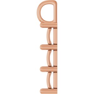 10K Rose Gold 7x7 mm Asscher Pendant Mounting – image 6