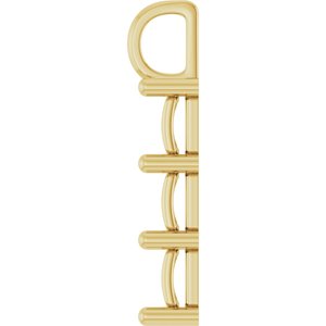 10K Yellow Gold 7x7 mm Asscher Pendant Mounting – image 6
