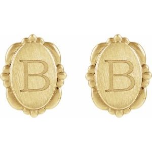10K Yellow Gold Vintage-Inspired Earrings – image 4