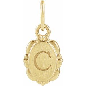 18K Yellow Gold-Plated Sterling Silver Vintage-Inspired Pendant – image 4