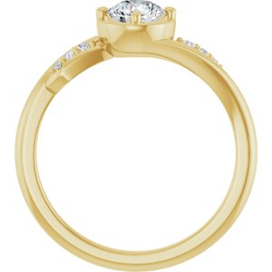 14K Yellow Gold 5.2 mm Round Ring Mounting – image 3